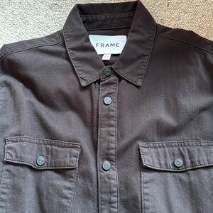 Frame Mens Brown button-up Shirt
